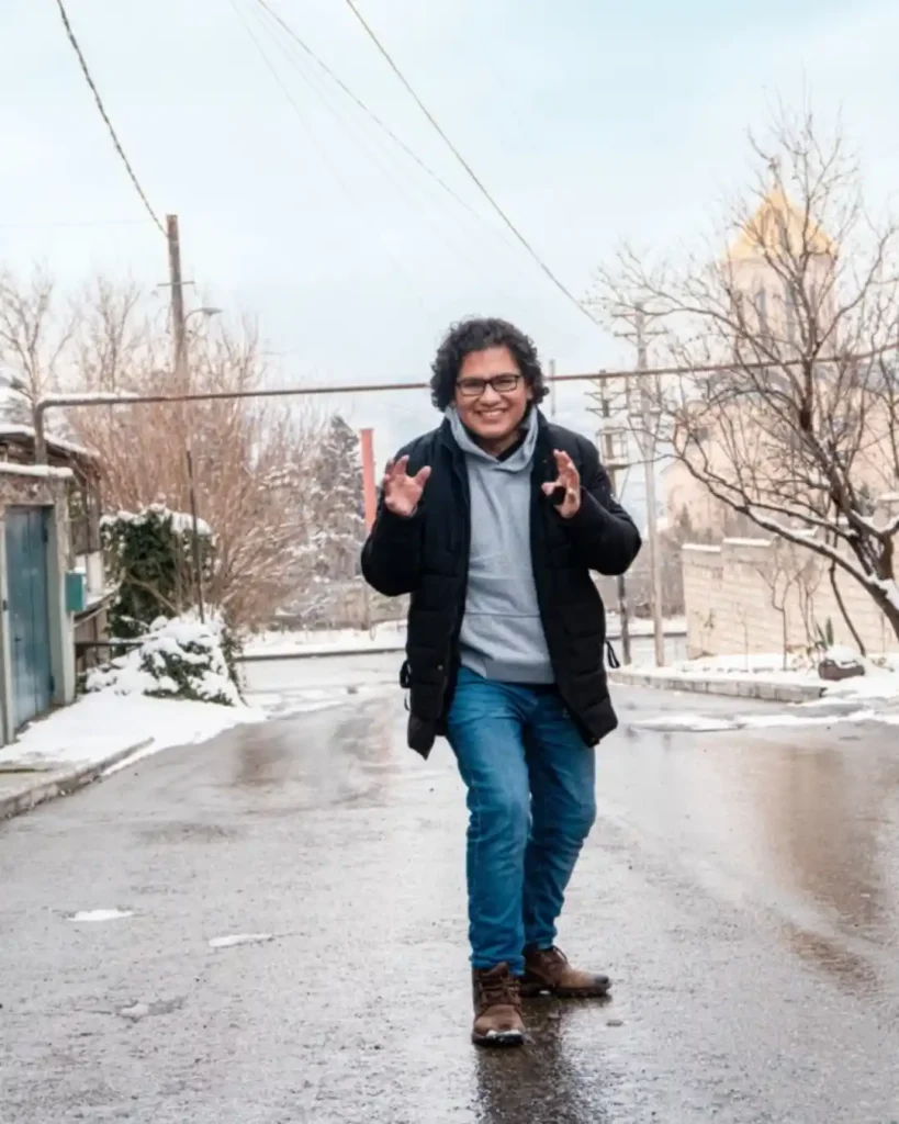 Juan Carlos en Rusia en nieve