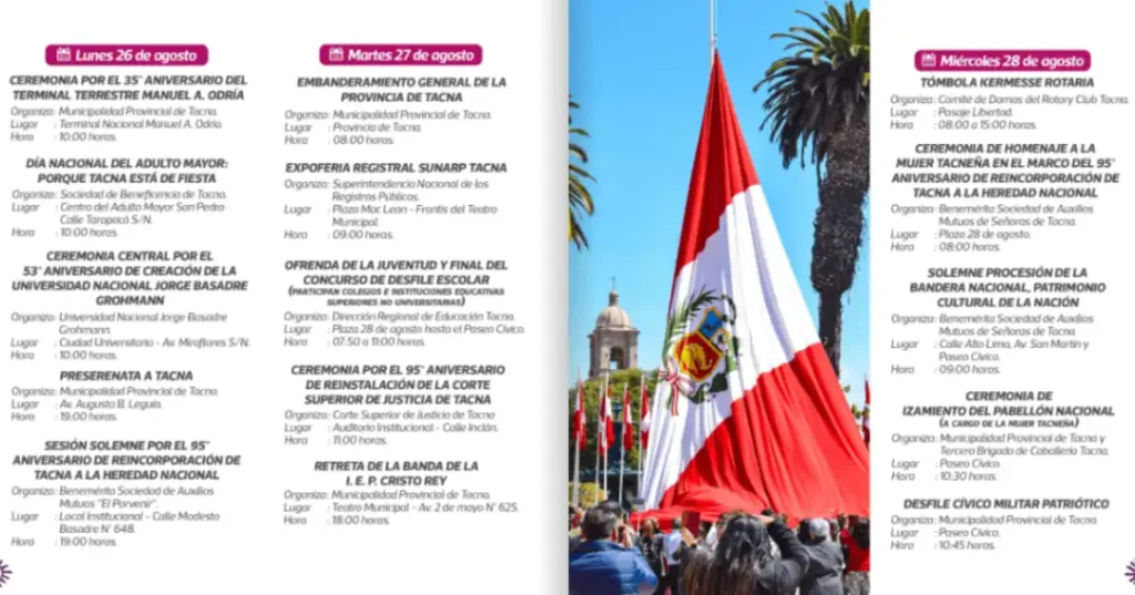 Propuesta de Municipalidad de Tacna para sus 95° aniversario