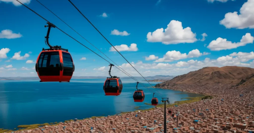 Teleférico en Lago Titicaca